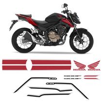 Adesivo Vermelho/Preto Moto Honda CB 500F Modelo Original