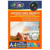 Adesivo Vinil Branco A4 120g 10 Fls Adesivo Vinil Branco A4 120g 10 Fls
