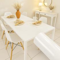 Adesivo Vinil Branco Brilho Laca Laquear Mesa Vidros 5m x 60cm