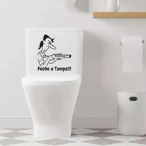 Adesivo Vinil Decorativo Tampa de Vaso Sanitário feche a tampa Adesivo Vinil Decorativo Tampa de Vaso Sanitário feche a tampa