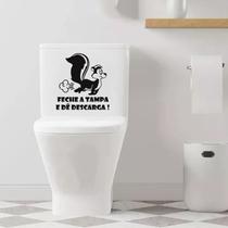 Adesivo Vinil Decorativo Tampa de Vaso Sanitário Feche a tampa Adesivo Vinil Decorativo Tampa de Vaso Sanitário Feche a tampa