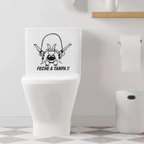 Adesivo Vinil Decorativo Tampa de Vaso Sanitário Feche a tampa Adesivo Vinil Decorativo Tampa de Vaso Sanitário Feche a tampa