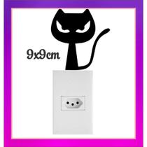 Adesivo Vinil decorativo - Tomada (9x9 cm) Gatinho