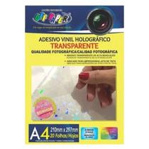 Adesivo Vinil Holografico Transparente A4 20 Fls Adesivo Vinil Holografico Transparente A4 20 Fls