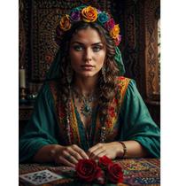 Adesivo Vinil Impermeável Cigana Realista 9,5x7 cm