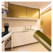 Adesivo Vinil Ouro Decoração Fogão Geladeira Móveis 3m x 70cm Adesivo Vinil Ouro Decoração Fogão Geladeira Móveis 3m x 70cm