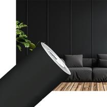 Adesivo Vinil Papel Parede Envelopamento Preto Fosco 0,61x7m Adesivo Vinil Papel Parede Envelopamento Preto Fosco 0,61x7m