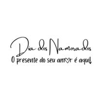 Adesivo Vinil Vitrine Namorados Texto 120cm x 42cm