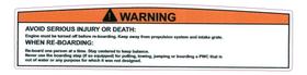Adesivo Vinil Warning Moving Parts 25x3,5 compatível Sea-Doo Adesivo Vinil Warning Moving Parts 25x3,5 compatível Sea-Doo
