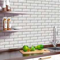 Adesivo Vinílico Impermeavel HD Tijolo Rustico Branco 280x60cm