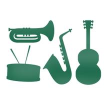 Adesivo Vinílico Instrumentos Musicais Para Quarto e Sala _ Decoração Musical