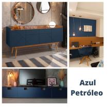 Adesivo Vinílico Lavável Azul Petróleo Para Móveis 2 mts x 61 cm