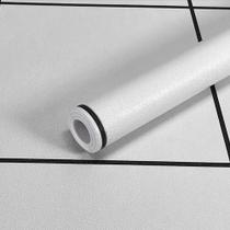 Adesivo Vinilico Lavavel para Piso Texturizado Quadrado Branco