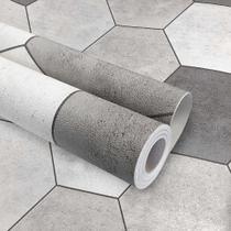 Adesivo Vinilico para Chão Texturizado Hexagono Cinza Adesivo Vinilico para Chão Texturizado Hexagono Cinza
