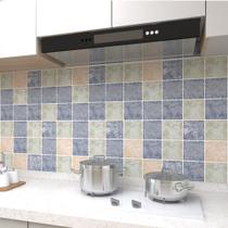 Adesivo Vinílico para Cozinha Impermeavel Azulejo Quadrado Cor