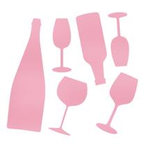 Adesivo Vinílico Taças e Vinho Decorativo Para Cozinha e Bar