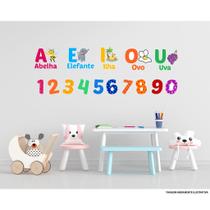 Adesivo Vogais e Números Infantil Adesivo Vogais e Números Infantil