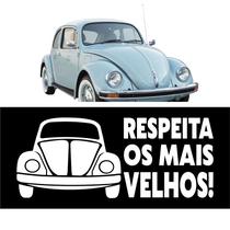 Adesivo Volkswagen Acessorio Fusca Respeite Os Mais Velhos