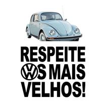 Adesivo Volkswagen Respeite Os Mais Velhos PRETO