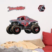 Adesivo Wall Palz ThunderRoarus Decalque Monster Truck de 53 cm de largura Adesivo Wall Palz ThunderRoarus Decalque Monster Truck de 53 cm de largura