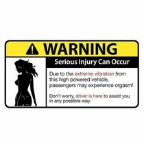 Adesivo Warning Extreme Vibration Funny, 10 unidades de PVC, 15 x 6,7 cm Adesivo Warning Extreme Vibration Funny, 10 unidades de PVC, 15 x 6,7 cm