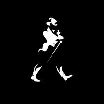 Adesivo Whisky Bebida Johnnie Walker 20cm x 12cm - Branco