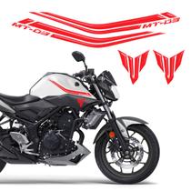 Adesivo Yamaha Mt-03 2016/18 Faixas Tanque Vermelho Resinado