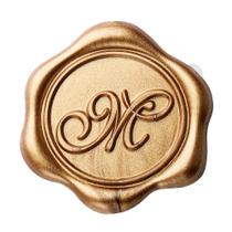 Adesivo Yoption M Adhesive Wax Seal, pacote com 50 unidades, dourado, impermeável Adesivo Yoption M Adhesive Wax Seal, pacote com 50 unidades, dourado, impermeável