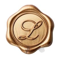 Adesivo Yoption Wax Seal L, pacote com 50 adesivos dourados, 3 cm Adesivo Yoption Wax Seal L, pacote com 50 adesivos dourados, 3 cm