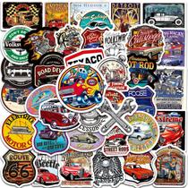 Adesivos 100 unidades/lote Classics Cars em vinil impermeável Anime Sti
