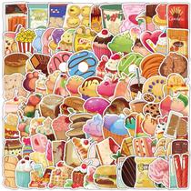 Adesivos 100 unidades/lote de lanches Bread Cake Vinil Waterproof Graff