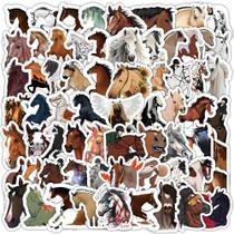 Adesivos 100 unidades/lote para cavalos, vinil impermeável, adesivos de anime D