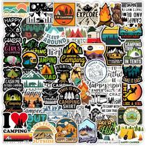 Adesivos 100 unidades/lote, vinil para acampamento ao ar livre, grafite impermeável