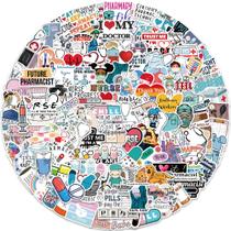 Adesivos 150 unidades/lote para ocupações: médico, enfermeira, farmacêutico