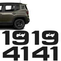 Adesivos 1941 Para Jeep Willys Renegade 2025 Preto Par