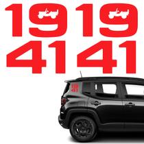 Adesivos 1941 Para Jeep Willys Renegade 2025 Vermelho Par