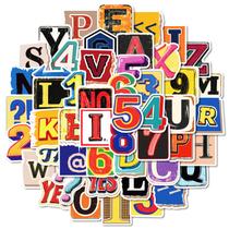 Adesivos 3D, alfabeto colorido, número 50 unidades, bola holográfica Adesivos 3D, alfabeto colorido, número 50 unidades, bola holográfica