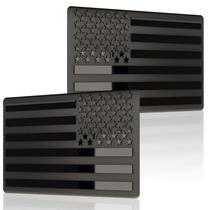 Adesivos 3D em Metal com Bandeira Americana - Design em Relevo Preto Adesivos 3D em Metal com Bandeira Americana - Design em Relevo Preto