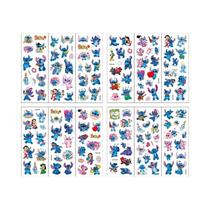 Adesivos 3D Kawaii Disney Stitch 12PCS Brinquedos De Anime Cartoon Puffy DIY Para Crianças Presente