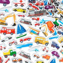 Adesivos 3D Puffy READY 2 LEARN Transport - Kit com 168 Peças para Crianças