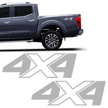 Adesivos 4x4 Frontier 2020 Nissan Emblema Prata Lateral