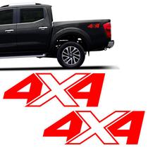 Adesivos 4x4 Frontier 2020 Nissan Emblema Vermelho Lateral