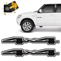 Adesivos 4x4 Pajero Tr4 2014/2016 Emblema Lateral Resinado