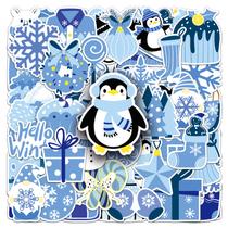 Adesivos 50 unidades/lote Blues Styles Penguins Snowflakes Waterpro