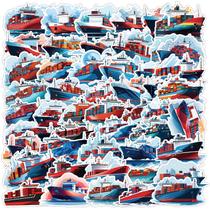 Adesivos 50 unidades/lote Cargos Ships Waterproof Vinyl Anime Stick