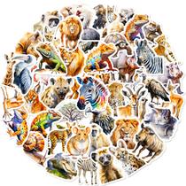 Adesivos, 50 unidades/lote, grafite à prova d'água de vinil Zebra Lion