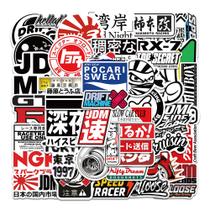 Adesivos, 50 unidades/lote, logotipos de carros de corrida japoneses, impermeáveis