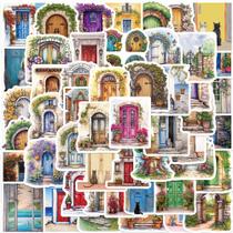 Adesivos 50 unidades/lote para portas de flores e vinil para gatos à prova d'água Graf