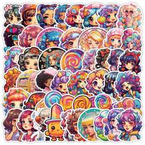 Adesivos, 50 unidades/lote, vinil Cute Fantasy Candy Girl, impermeável