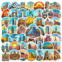 Adesivos 50 unidades/lote Worlds Landmarks Buildings Waterproof Vin